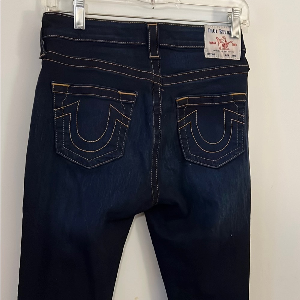 True Religion Blue Jennie Curvt Mid-rise Skinny Jeans Stretchy Fit - Picture 6 of 7